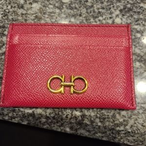 Ferragamo Gancini leather card case